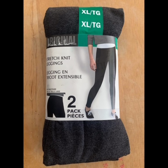 Nicole Miller Stretch Knit Leggings (2 pairs) SIZE XL NWT - Picture 1 of 2